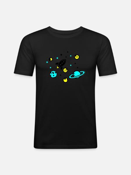 Universe - Men's Slim Fit T-Shirt - black