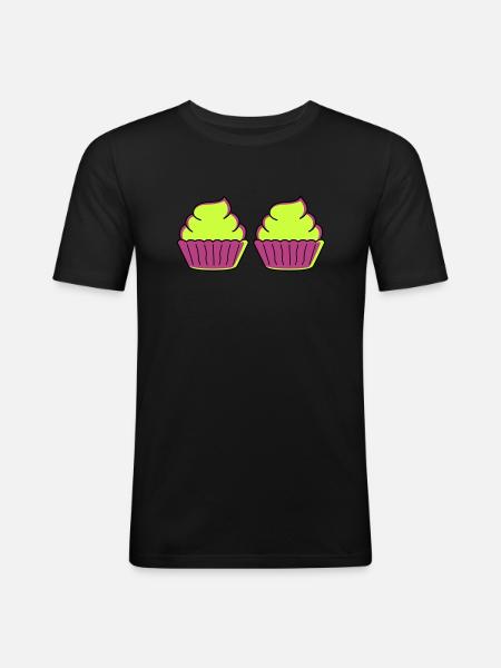 Cupcake 2 - T-shirt près du corps Homme - noir