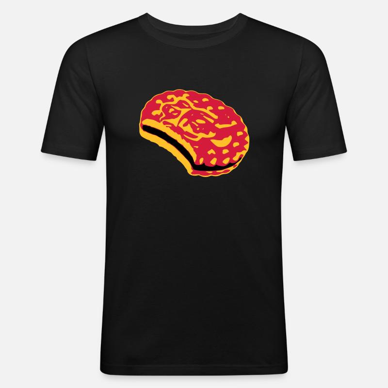 Keks - Männer Slim Fit T-Shirt - Schwarz