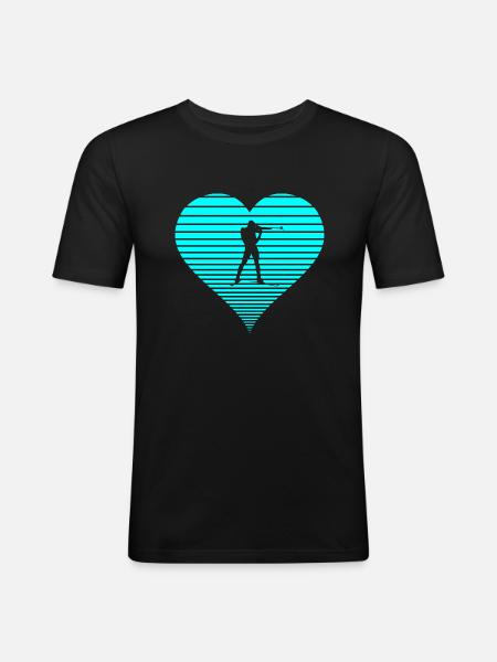 skiskydning - Herre Slim Fit T-Shirt - sort
