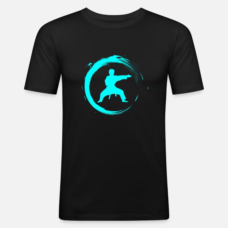 Karate - Männer Slim Fit T-Shirt - Schwarz