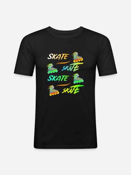 Skate, skate, skate inline skating. - Men's Slim Fit T-Shirt - black