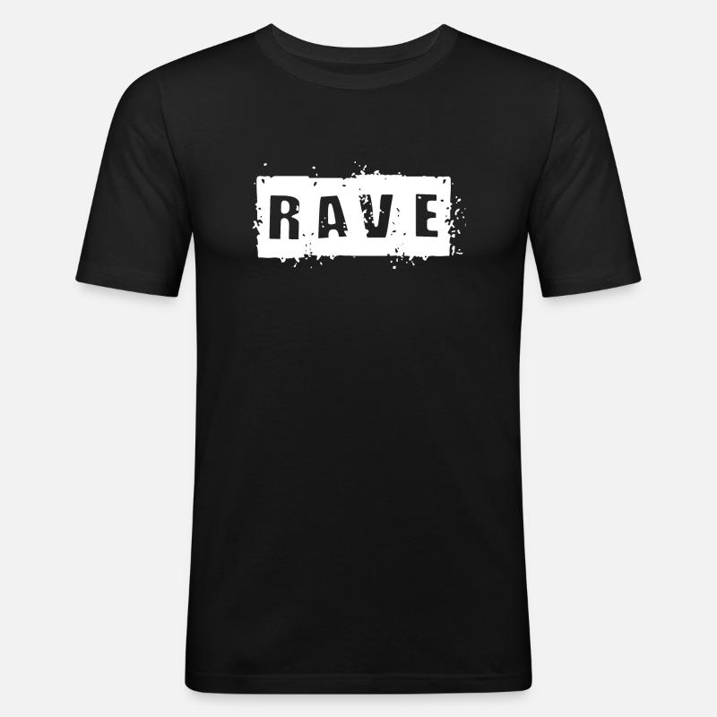 Rave - Männer Slim Fit T-Shirt - Schwarz