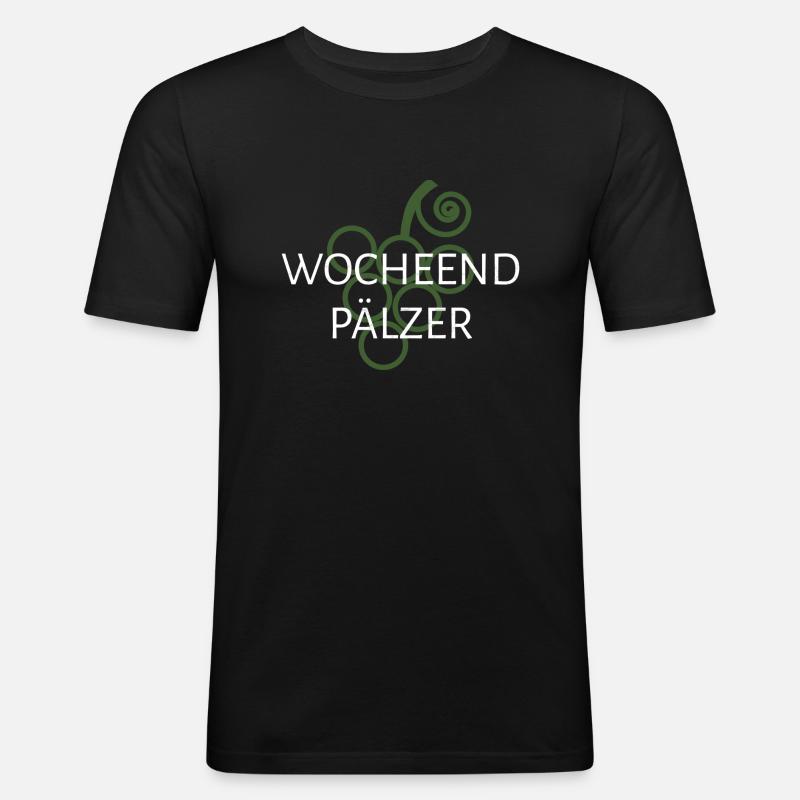 Wocheendpälzer - Männer Slim Fit T-Shirt - Schwarz