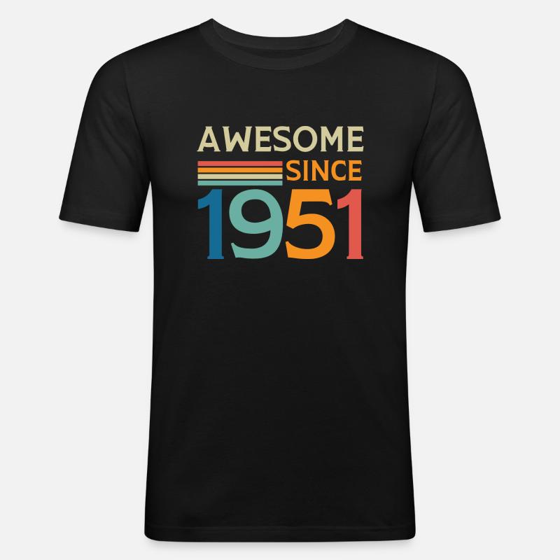 Awesome since 1951 - Men's Slim Fit T-Shirt - black