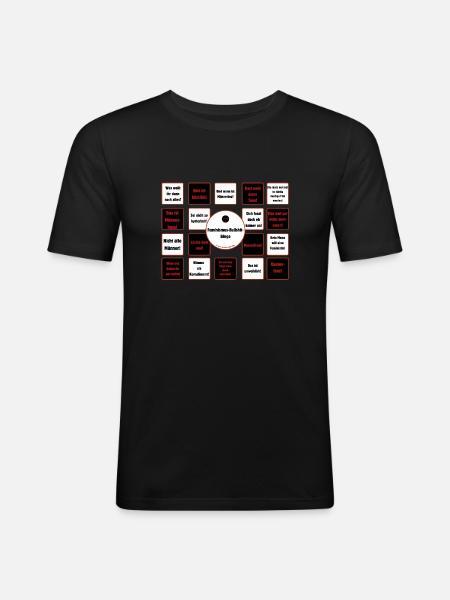 Feminismus-Bullshit-Bingo - Männer Slim Fit T-Shirt - Schwarz