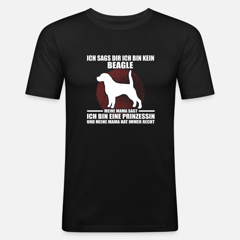 BEAGLE - Männer Slim Fit T-Shirt - Schwarz