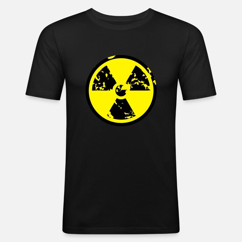 Radioactive - Männer Slim Fit T-Shirt - Schwarz