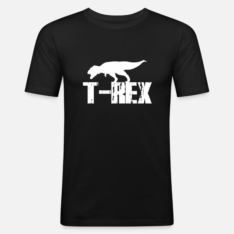 T Rex - Männer Slim Fit T-Shirt - Schwarz