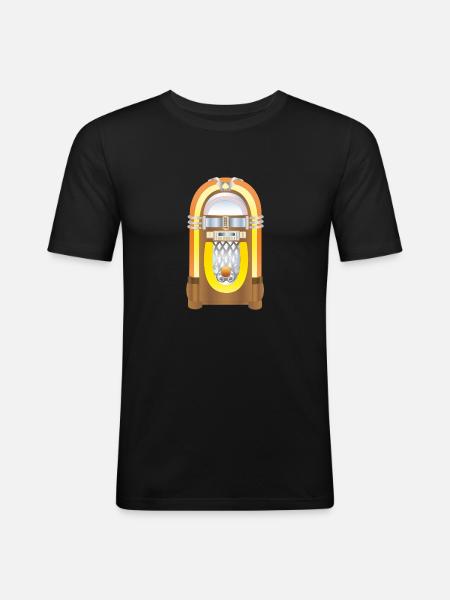 jukebox - Men's Slim Fit T-Shirt - black