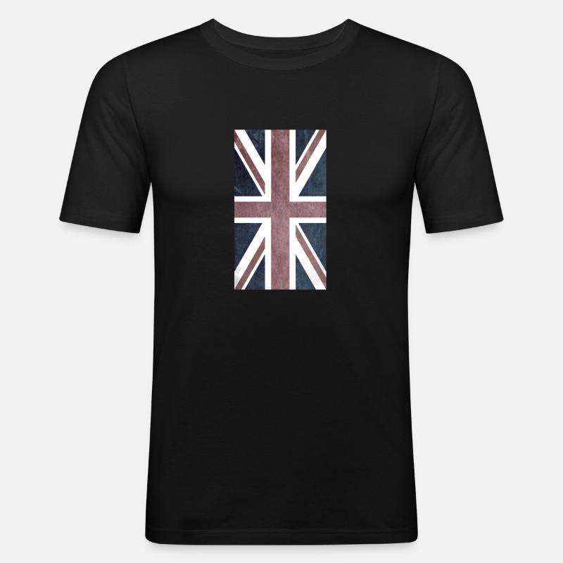 union jack - Men's Slim Fit T-Shirt - black