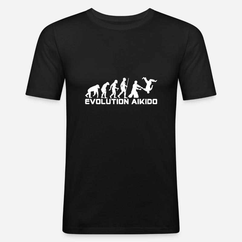 EVOLUTION AIKIDO - Men's Slim Fit T-Shirt - black
