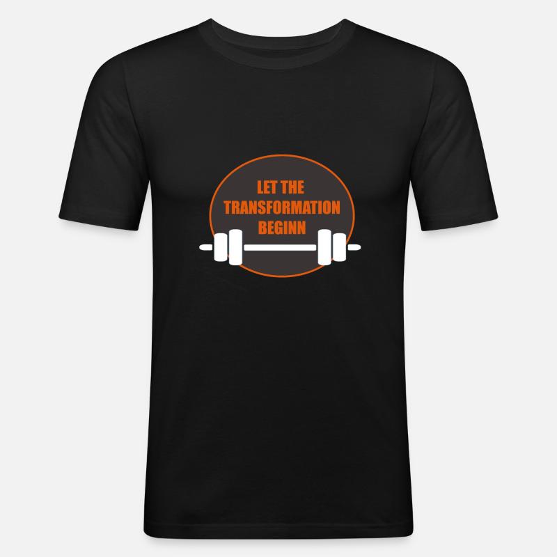 Let the Transformation beginn - Männer Slim Fit T-Shirt - Schwarz