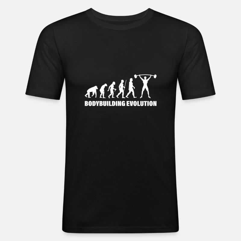 CULTURISME EVOLUTION - T-shirt près du corps Homme - noir