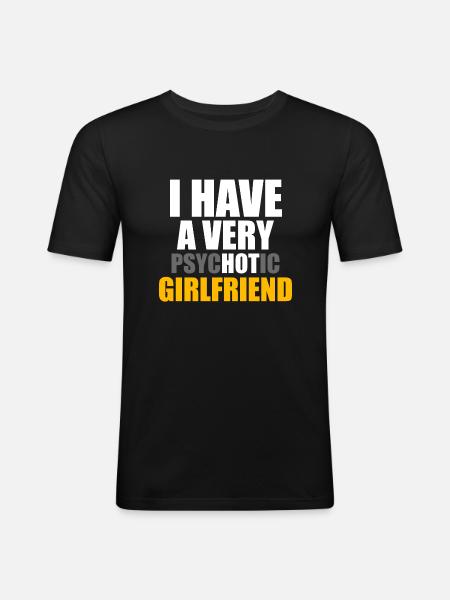 girlfriend - Men's Slim Fit T-Shirt - black