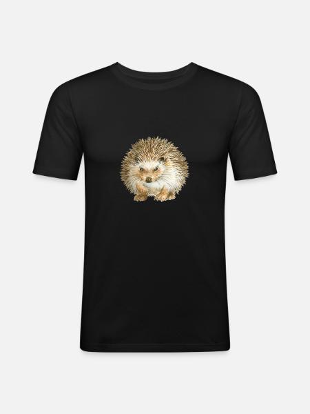 Verärgertes IGELES - Männer Slim Fit T-Shirt - Schwarz