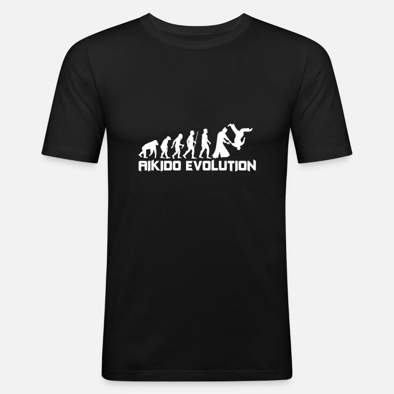 Aikido Evolution - Men's Slim Fit T-Shirt - black
