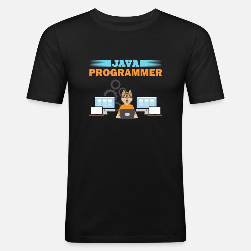 Programmeur Java - T-shirt près du corps Homme - noir