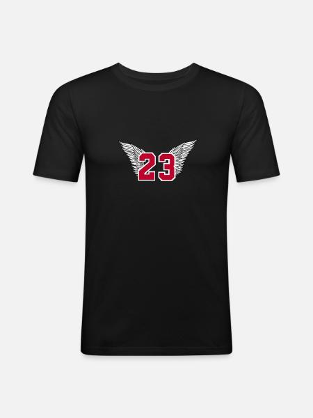 Basketball nummer 23 Michael Jordan - Herre Slim Fit T-Shirt - sort