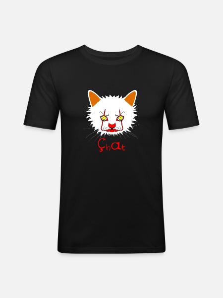 ÇhAt - Juegos de palabras - Francois Ville - Camiseta ajustada hombre - negro