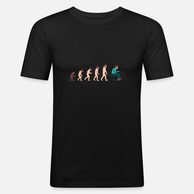 Evolution Developer Programmer gift idea - Men's Slim Fit T-Shirt - black