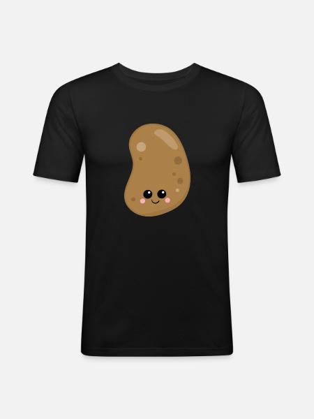 potato - Men's Slim Fit T-Shirt - black