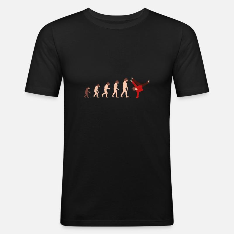 Evolution Breakdance Lustige Geschenkidee - Männer Slim Fit T-Shirt - Schwarz
