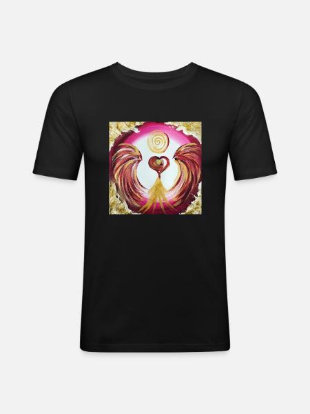 Herzengel des Selbstwertes - Männer Slim Fit T-Shirt - Schwarz