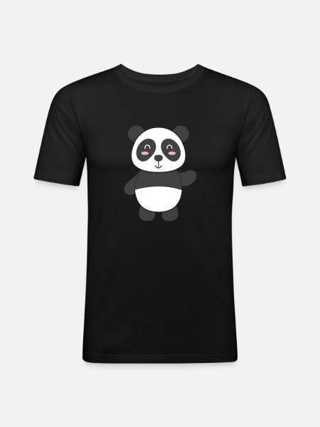 Panda - to design yourself - Men's Slim Fit T-Shirt - black