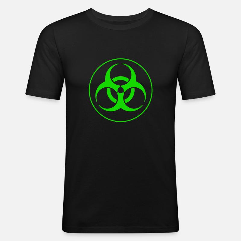 Biohazard - Männer Slim Fit T-Shirt - Schwarz