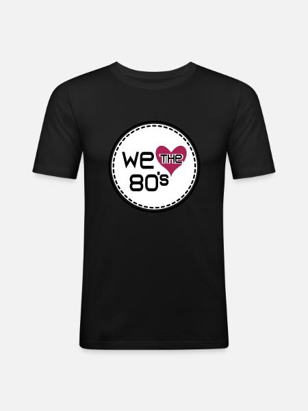 We love the 80s - Men's Slim Fit T-Shirt - black