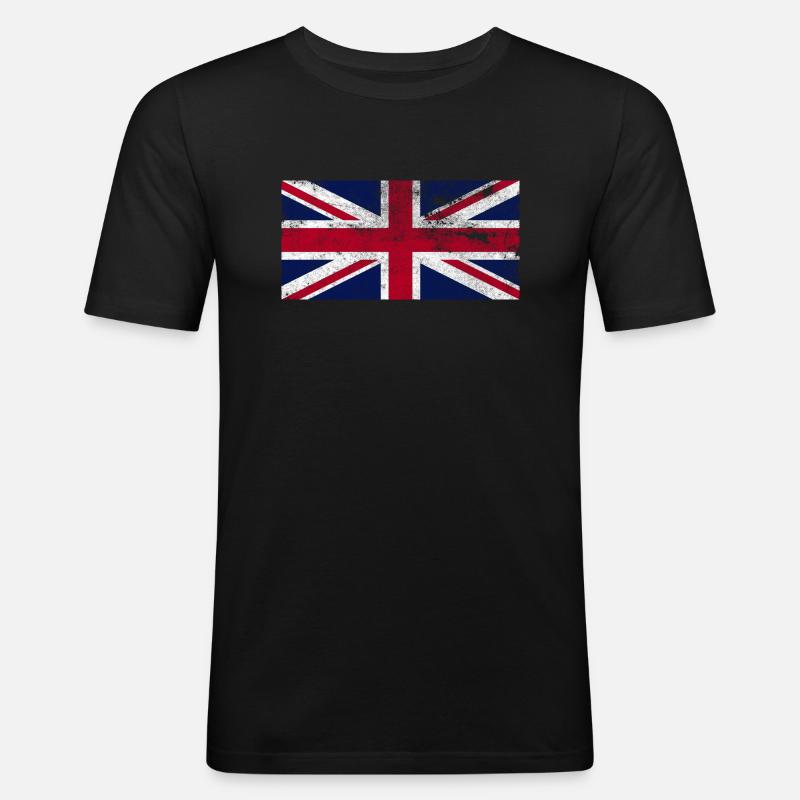 Union Jack retro - Men's Slim Fit T-Shirt - black