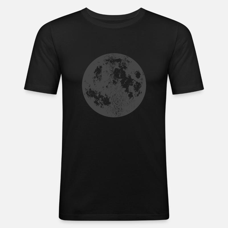 Schwarzer Mond - Männer Slim Fit T-Shirt - Schwarz