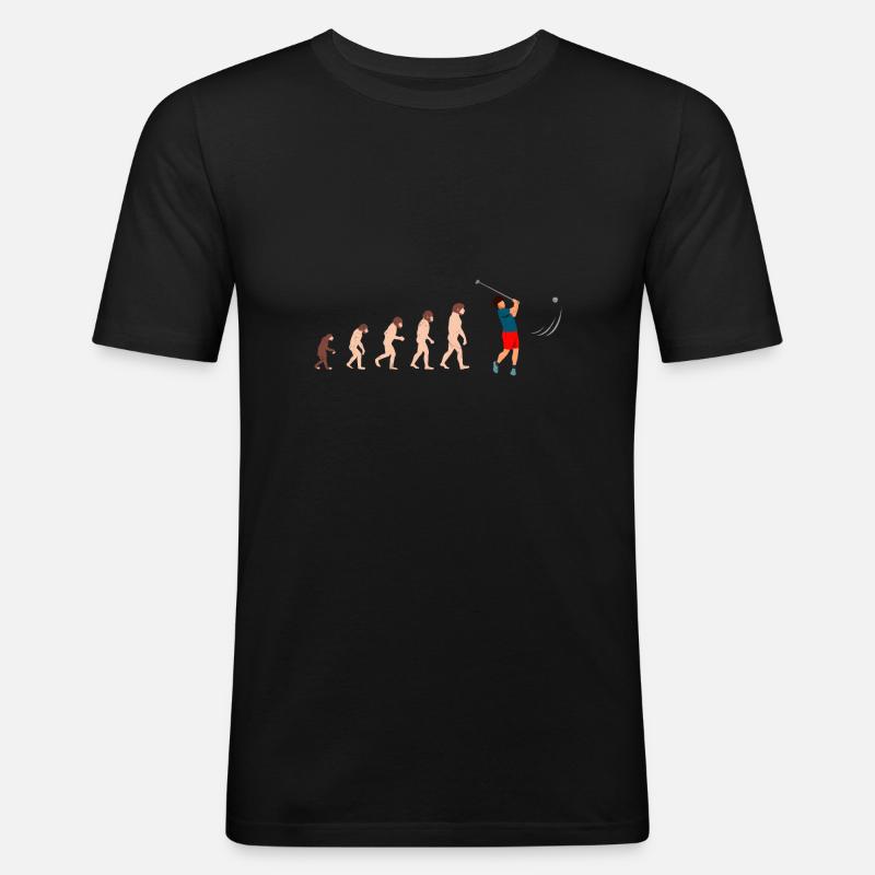 Idée cadeau golfeur Evolution - T-shirt près du corps Homme - noir