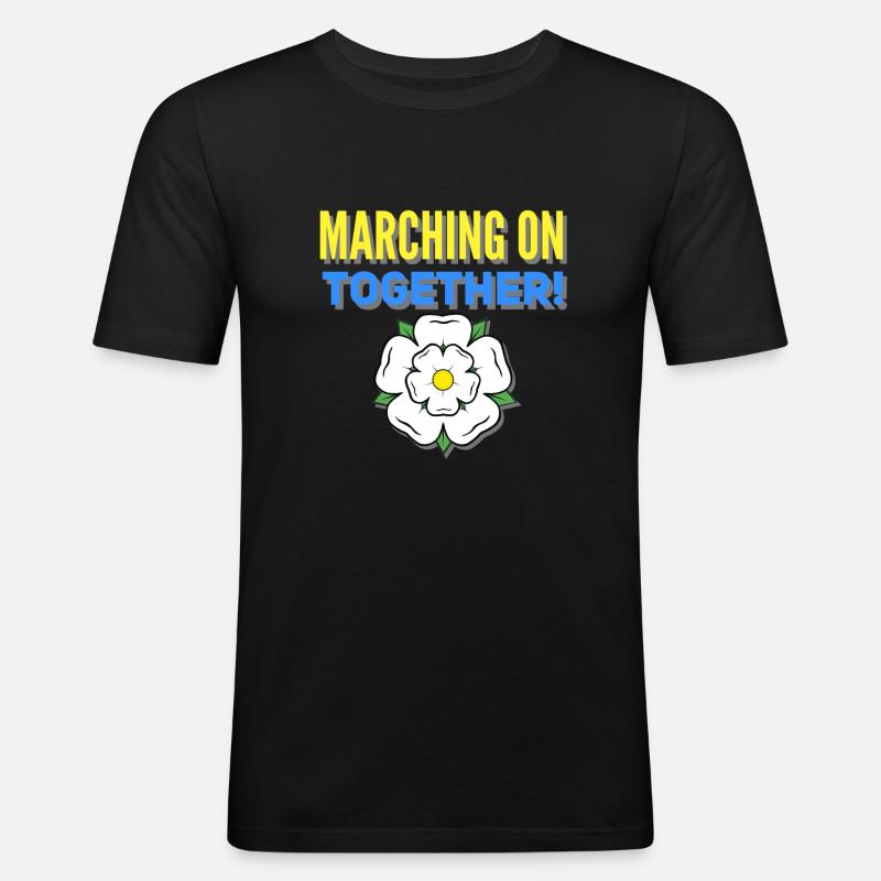 Leeds Yorkshire - Männer Slim Fit T-Shirt - Schwarz