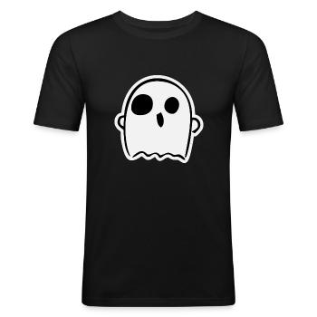 Cute ghost - Men's Slim Fit T-Shirt - black - Front - Nik (191cm)