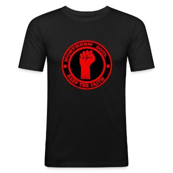 Northern Soul Keep the Faith - Men's Slim Fit T-Shirt - black - Front - Nik (191cm)