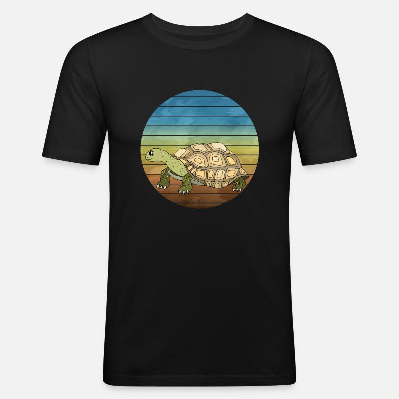 Turtle - Men's Slim Fit T-Shirt - black