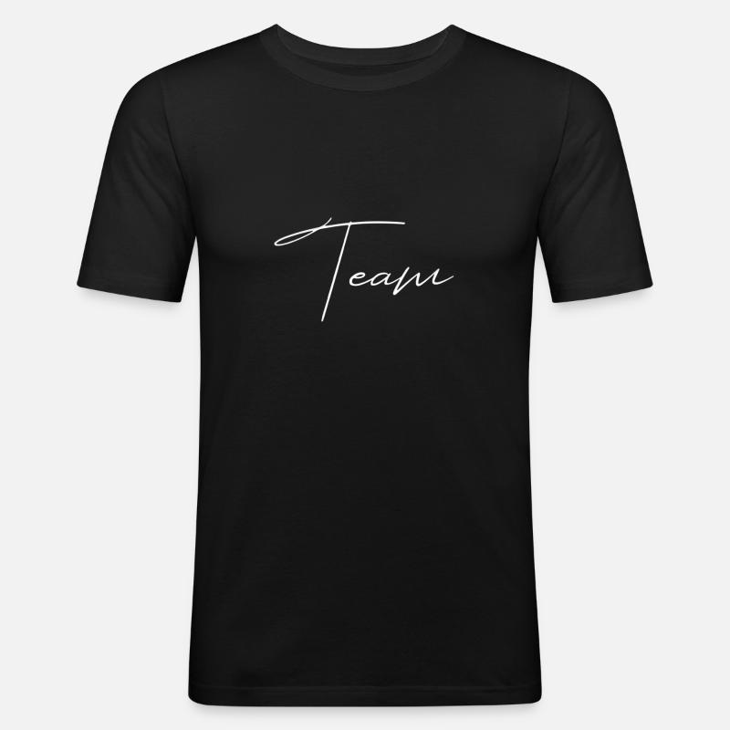 Team - Männer Slim Fit T-Shirt - Schwarz