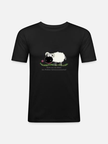Schwarznasenschaf - Männer Slim Fit T-Shirt - Schwarz