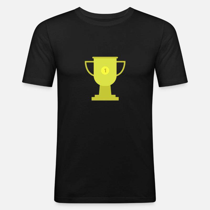 Trophäe - Männer Slim Fit T-Shirt - Schwarz
