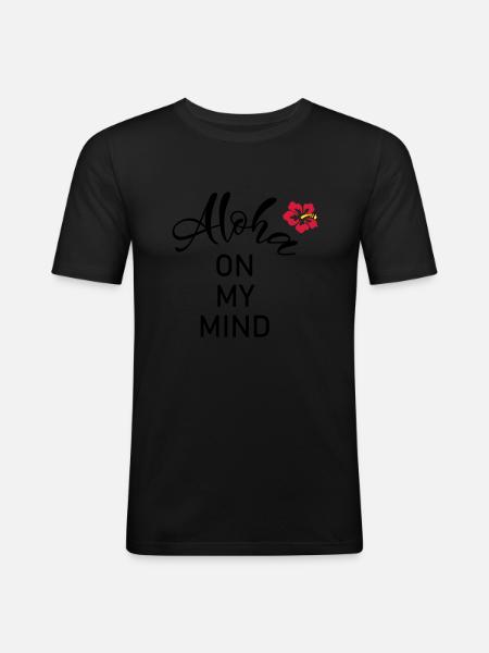Aloha dans mon - T-shirt près du corps Homme - noir