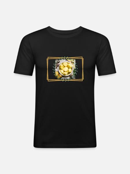 Potatos lover - Men's Slim Fit T-Shirt - black