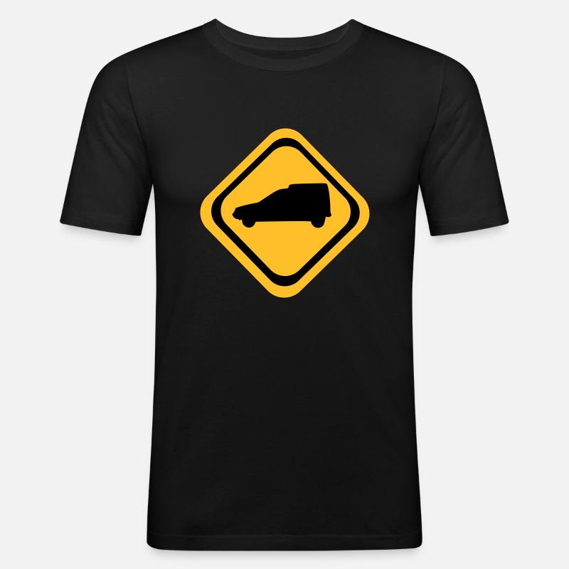 C15 Straße - Männer Slim Fit T-Shirt - Schwarz