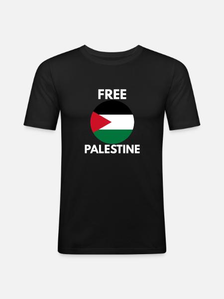 Libérer la Palestine - T-shirt près du corps Homme - noir