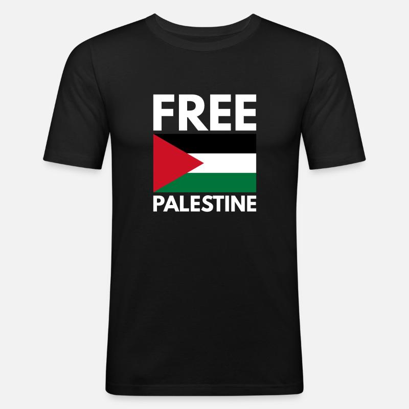 Libérer la Palestine - T-shirt près du corps Homme - noir