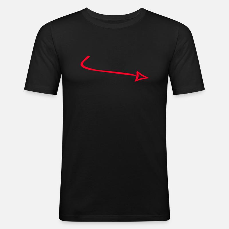 Pfeil - Männer Slim Fit T-Shirt - Schwarz