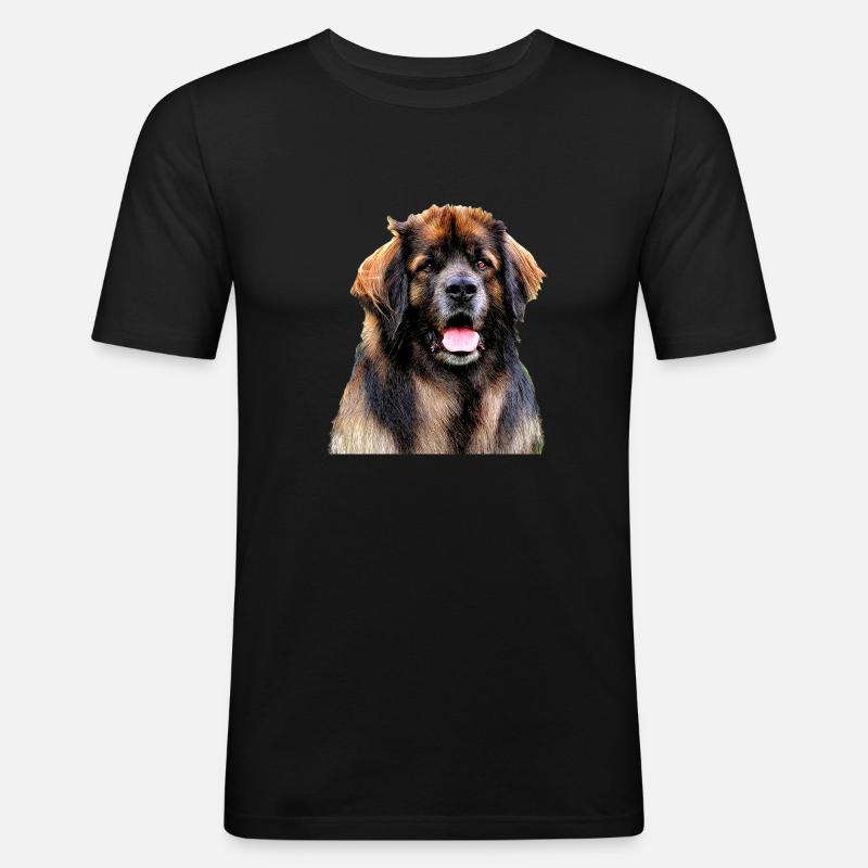 Leonberg 2 - Männer Slim Fit T-Shirt - Schwarz
