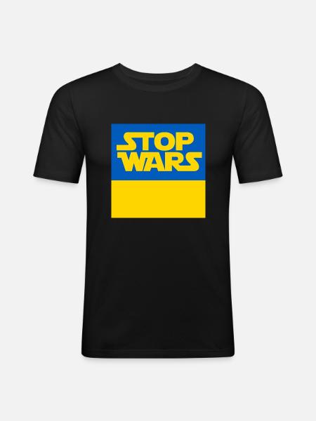 Ukraine - T-shirt près du corps Homme - noir