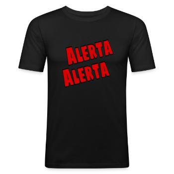 Antifa · - Maglietta aderente da uomo - nero - Fronte - Nik (191cm)